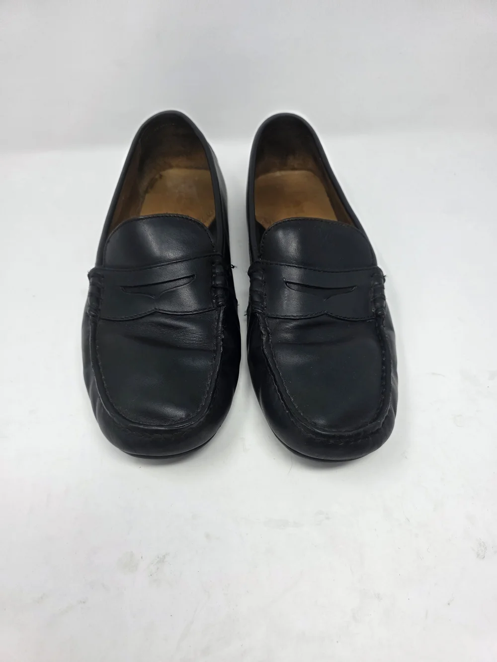 Polo by Ralph Lauren Black Leather Penny Loafers 12D